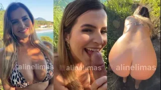 Aline Limas foi pega no flagra transando na praia das Ilhas dos Ingleses