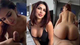 Gostosa Jennifer Fabri sentando no pau e metendo de quatro