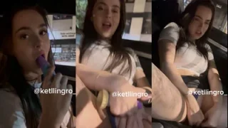 Ketlin Groisman masturbando a buceta dentro do carro na rua