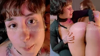 Martina Oliveira trepando no ménage com namorado e nerd gostosa Shelly Cattini