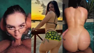 Novinha rabuda Lary Cubas quicando na piroca