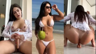 Samara Oliveira morena rabuda enfiando a pica na buceta linda e no cuzinho