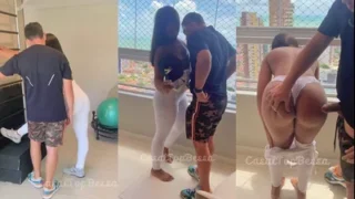 Karen Bessa provocou o personal até ele foder a casada com roupa de academia