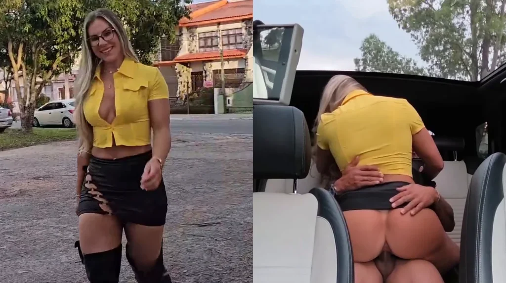 Jacqueline Darley transando no carro