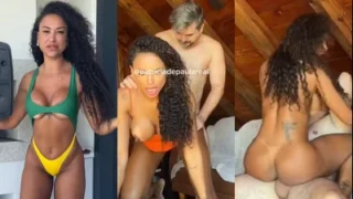 Mulata gostosa Paty Doce transando e cavalgando no coroa